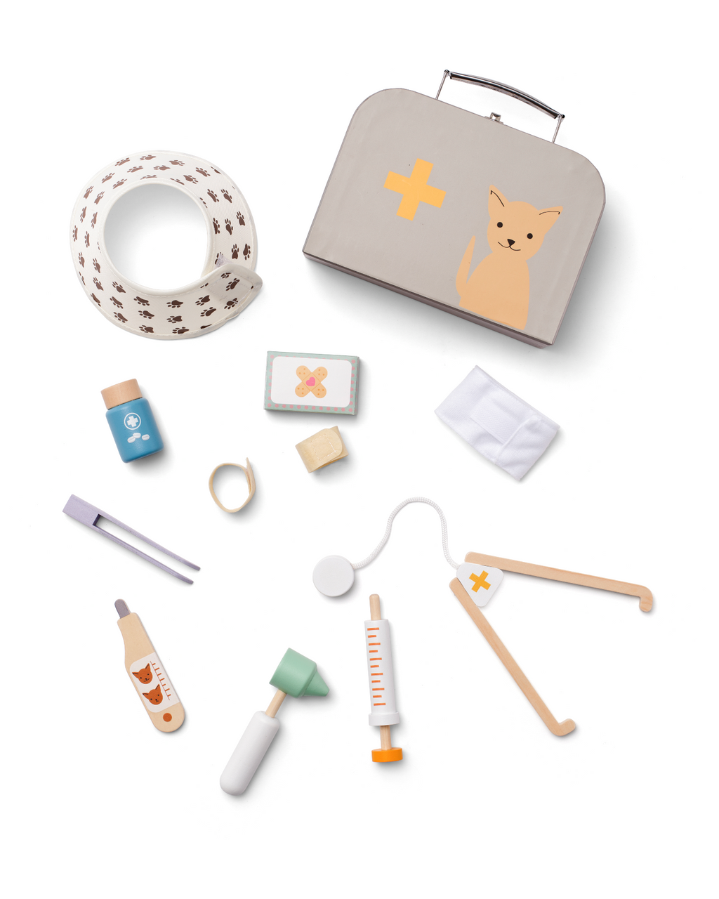 Wooden Veterinary Play Set