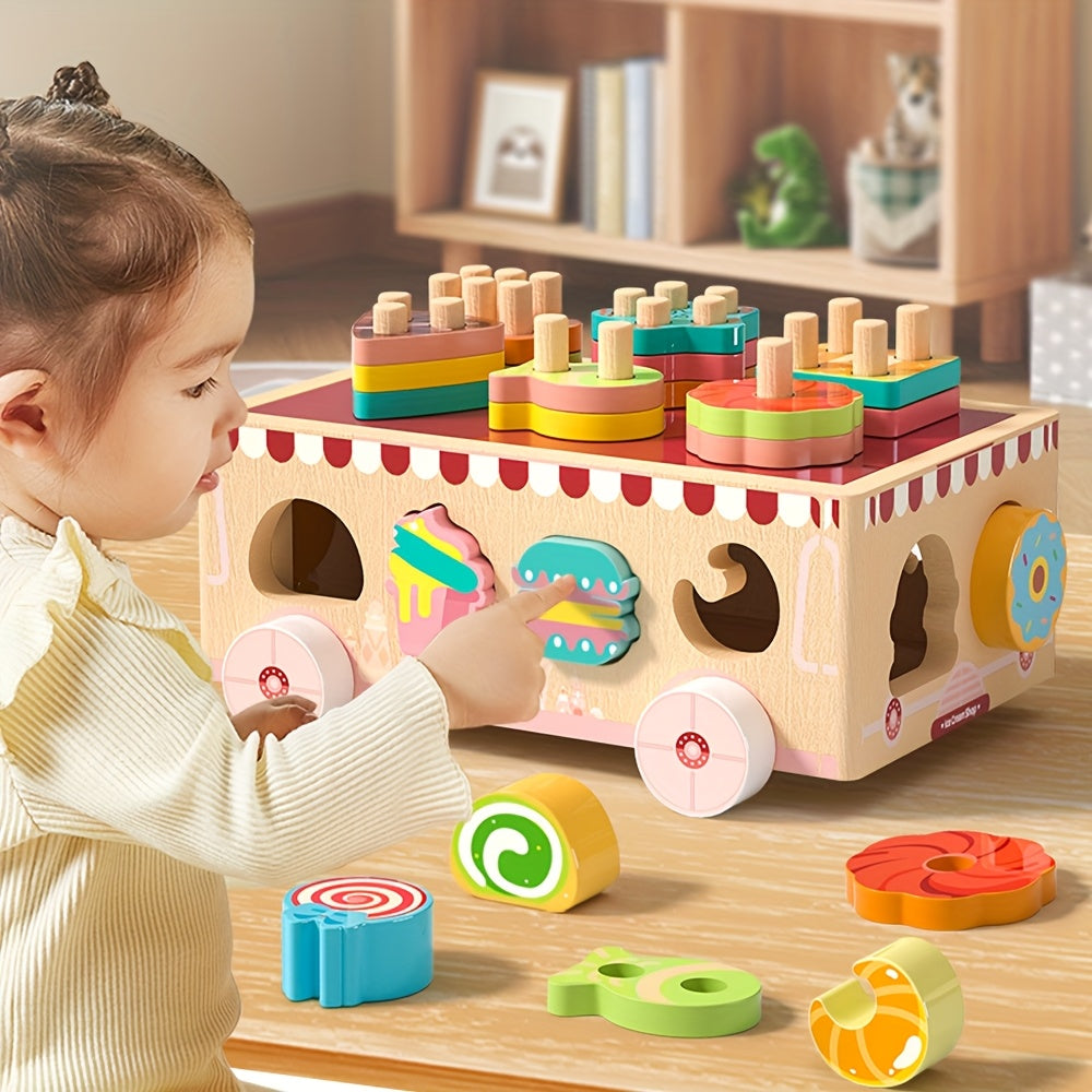 Wooden Educational Toy Car Set