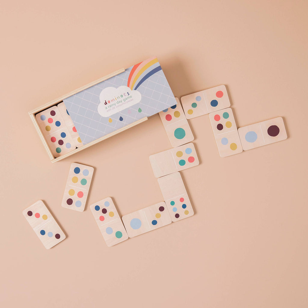 Wooden Dominoes Set - Rainbow