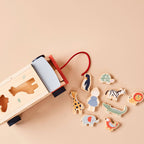 Wooden Safari Jeep Shape Sorter & Pull Along Toy