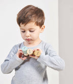 Wooden Timber Taxi Toy Car