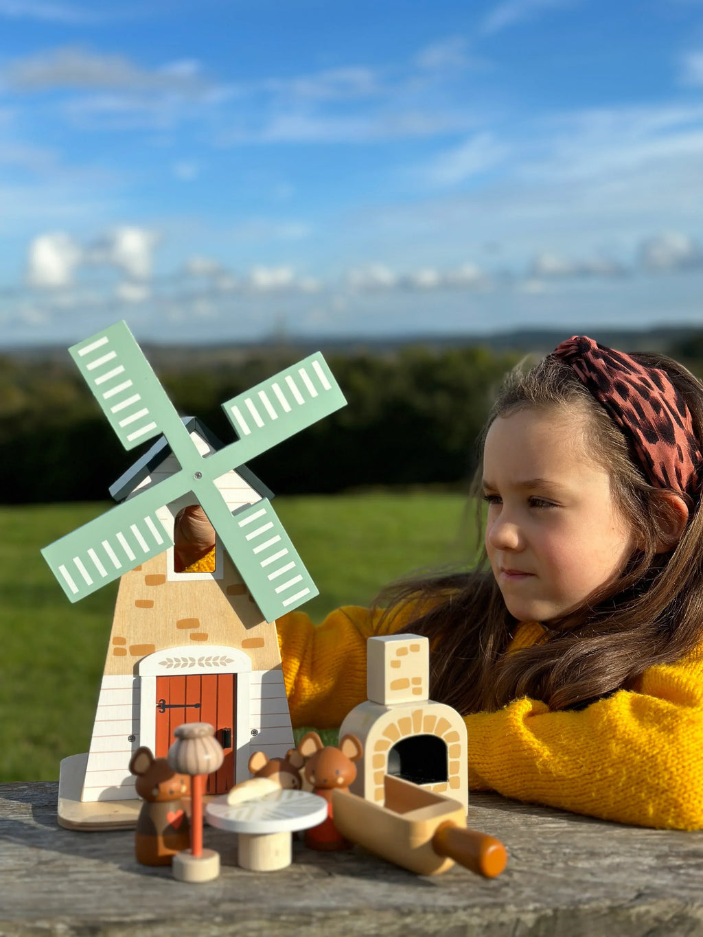Wooden Windmill Playset