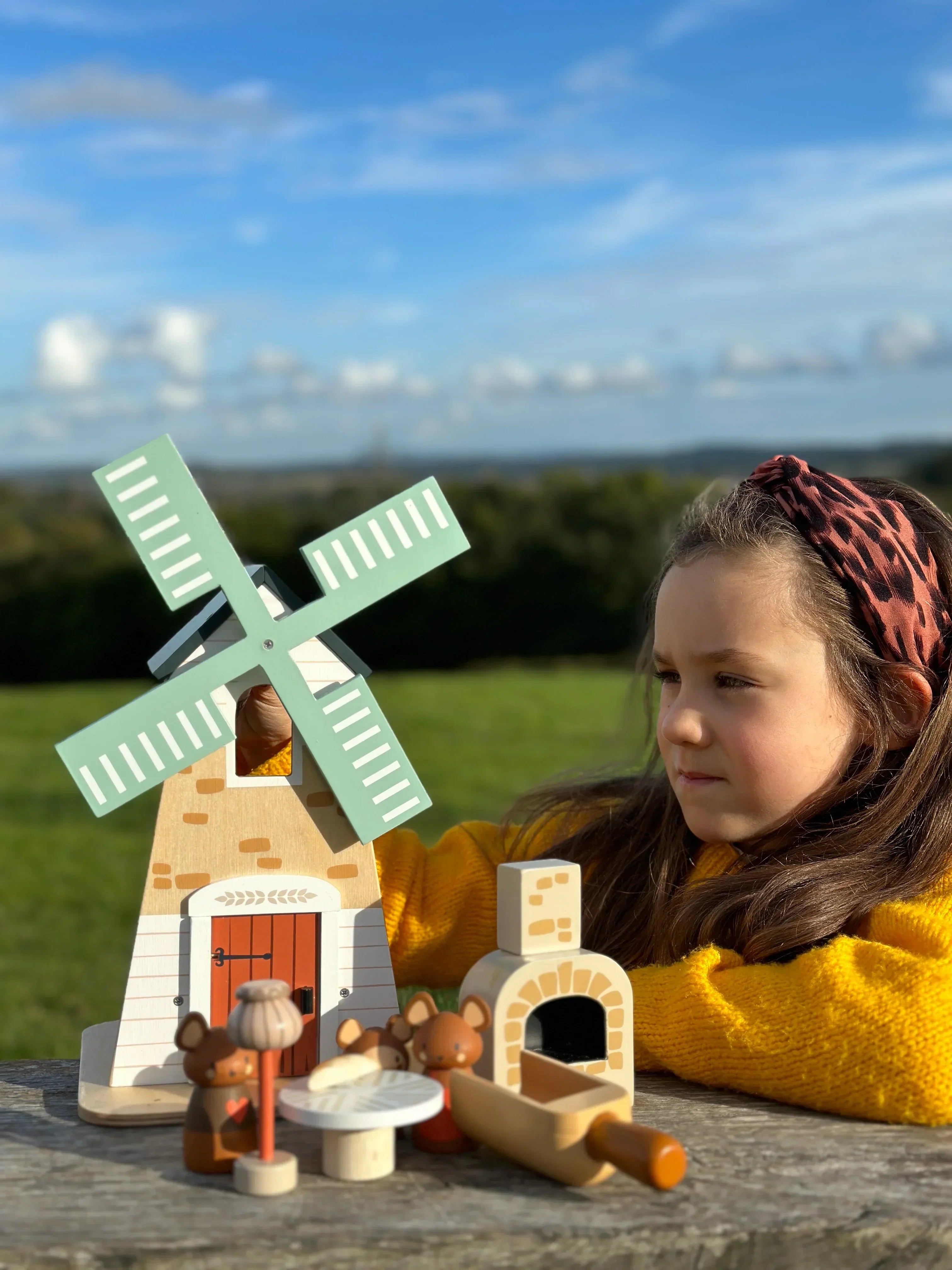 Wooden Windmill Playset