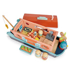 Wooden Canal Boat Toy