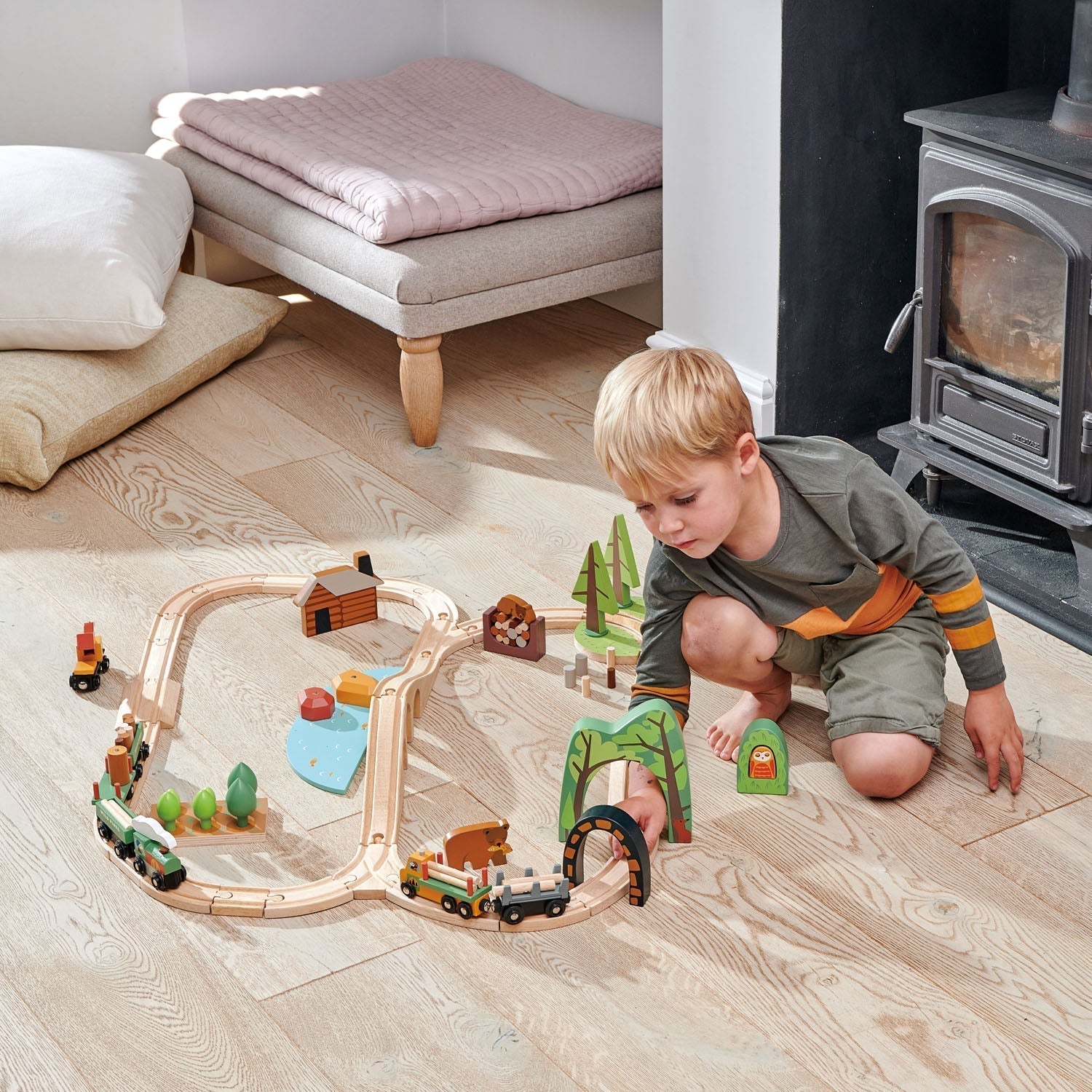 Wooden Train Set