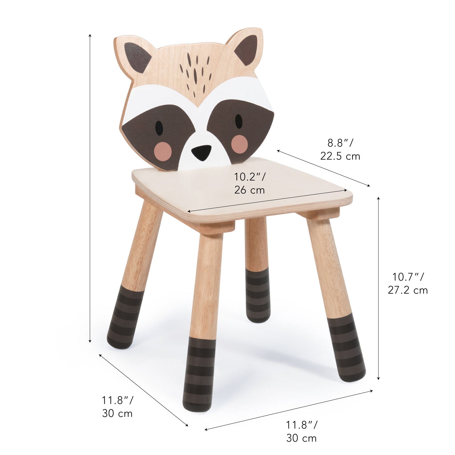 Wooden Raccoon Chair