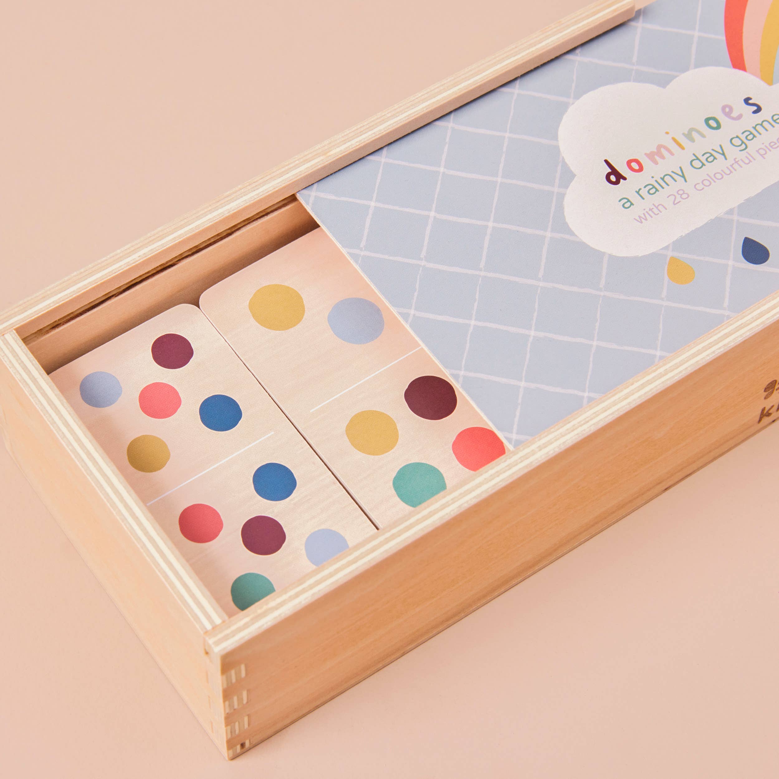 Wooden Dominoes Set - Rainbow