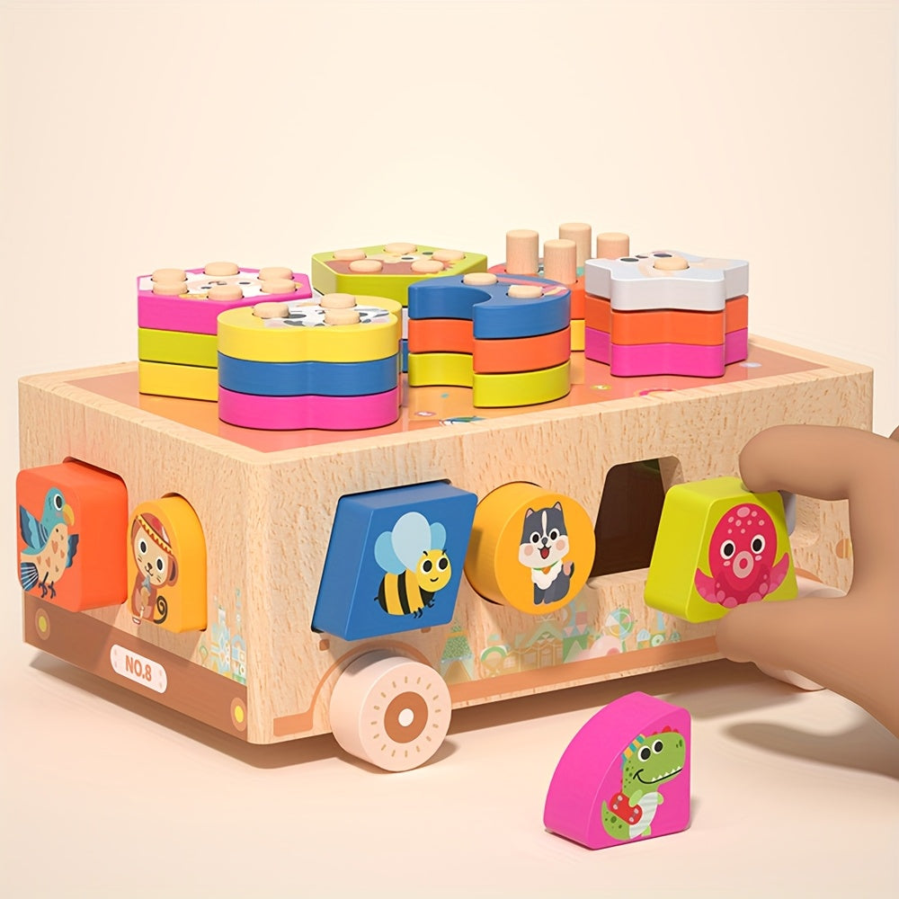 Wooden Educational Toy Car Set