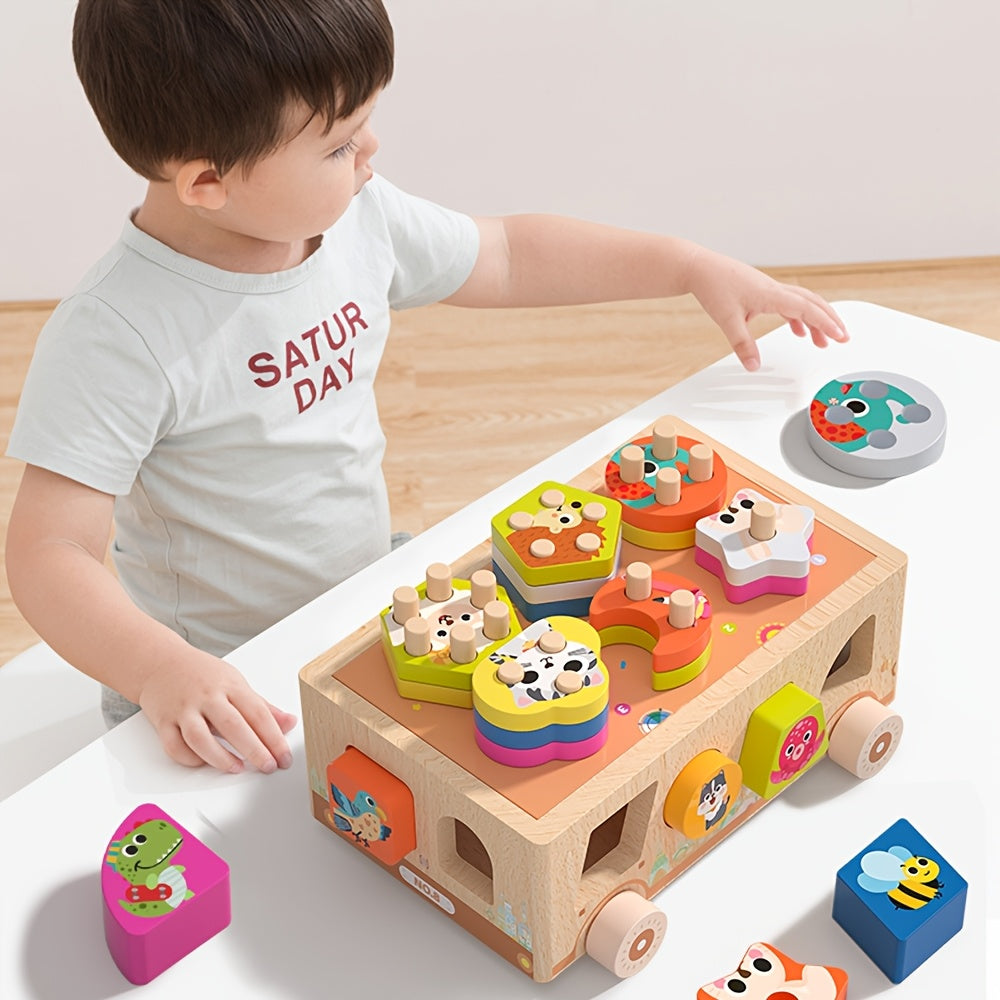Wooden Educational Toy Car Set