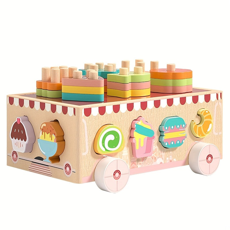 Wooden Educational Toy Car Set