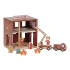 Wooden Fire Station Playset