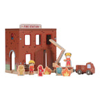 Wooden Fire Station Playset