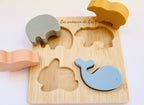 Silicone and Wood Animal Puzzle
