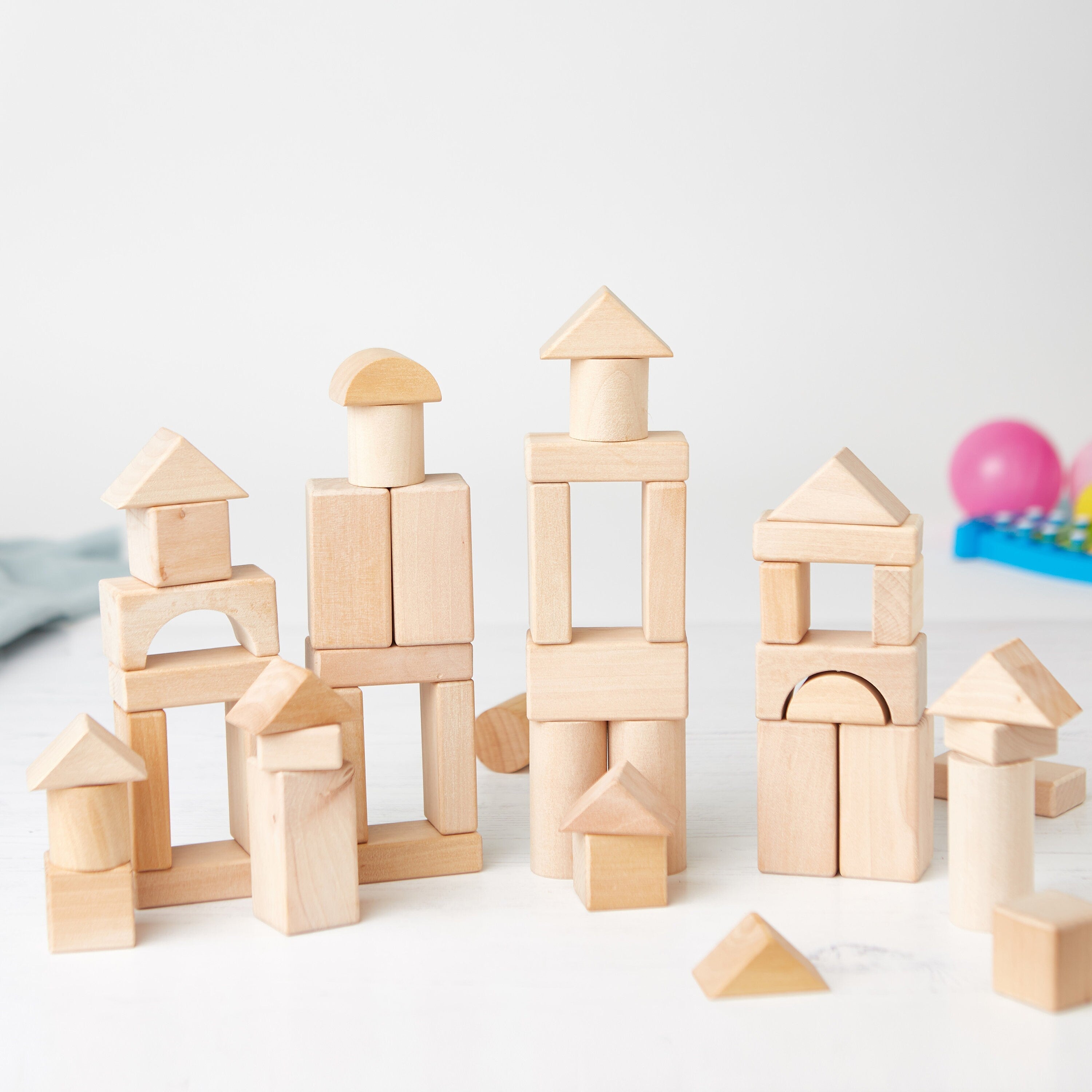 Wooden Building Blocks Set