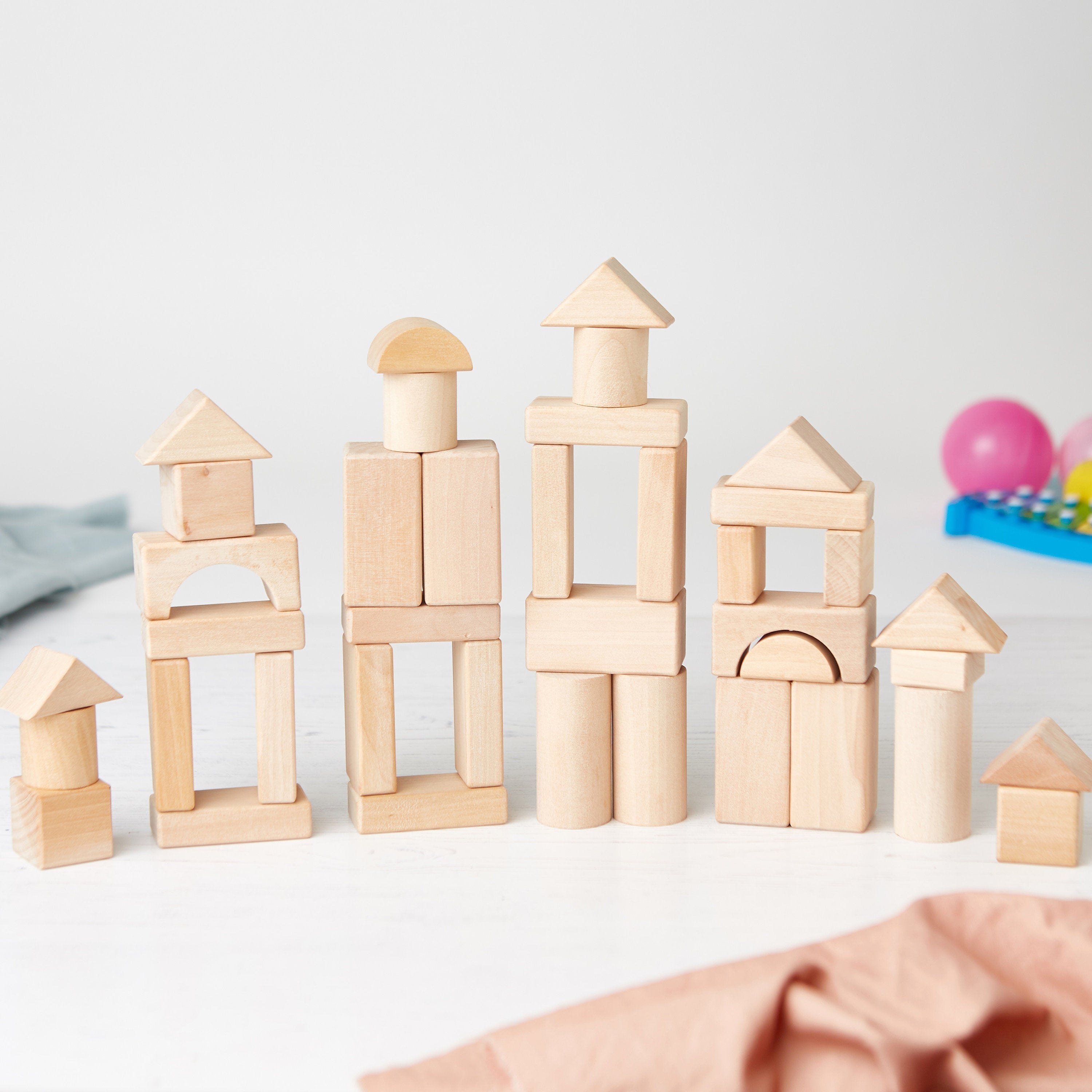 Wooden Building Blocks Set