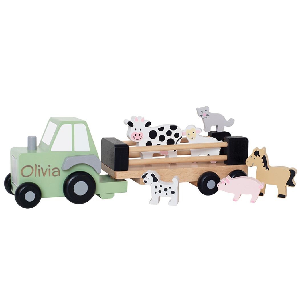 Wooden Jeep Safari & Animal Set