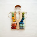 Wooden Toy Slingshot with Felt Balls