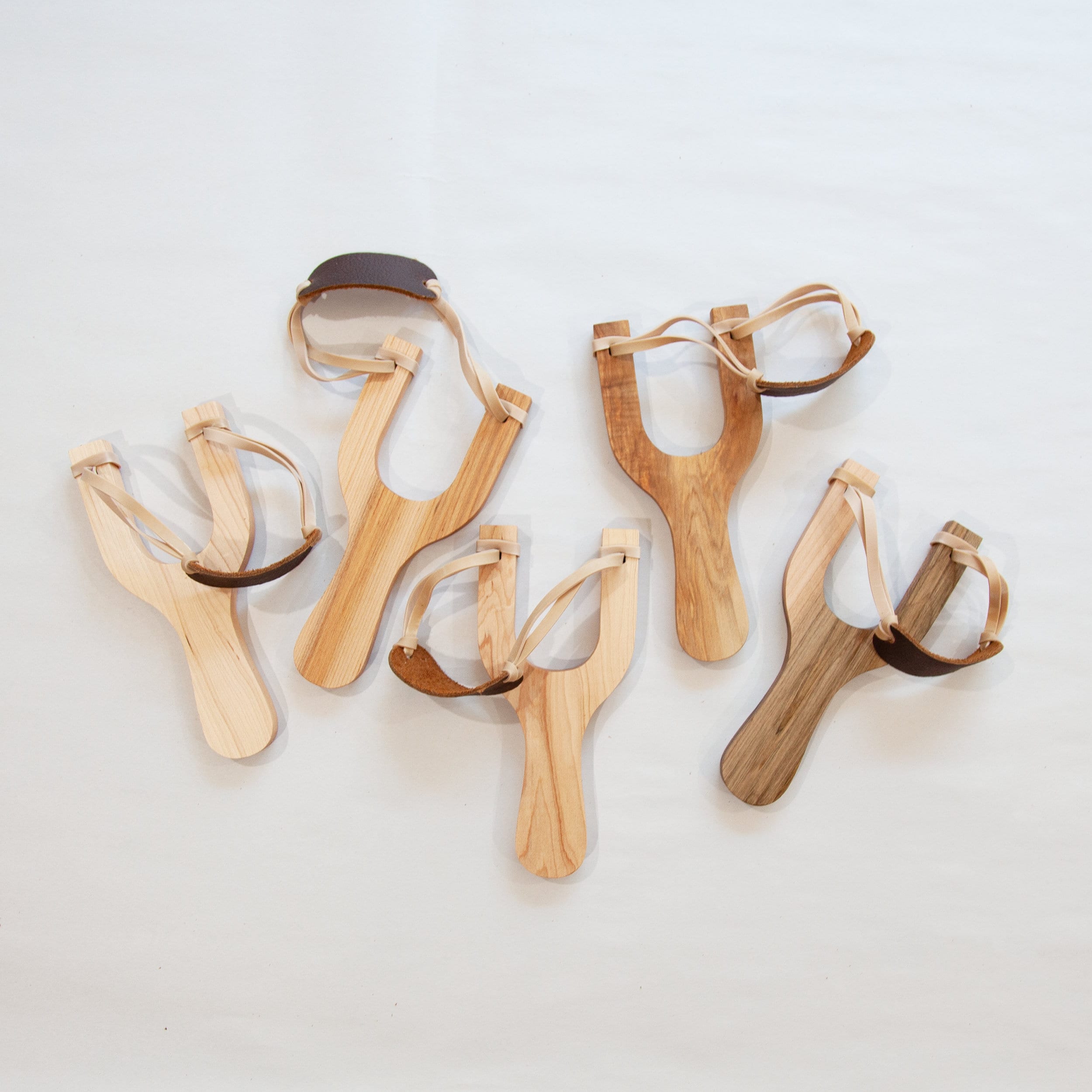 Wooden Toy Slingshot with Felt Balls