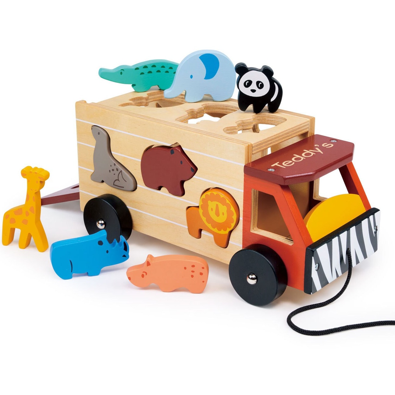 Wooden Shape Sorting Safari Truck