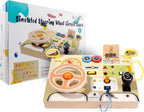 Wooden Driving Steering Wheel Busy Board
