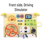 Wooden Driving Steering Wheel Busy Board