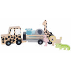 Wooden Jeep Safari & Animal Set