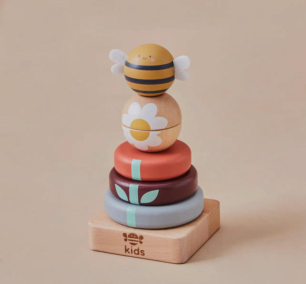 Wooden Bee Stacker Toy