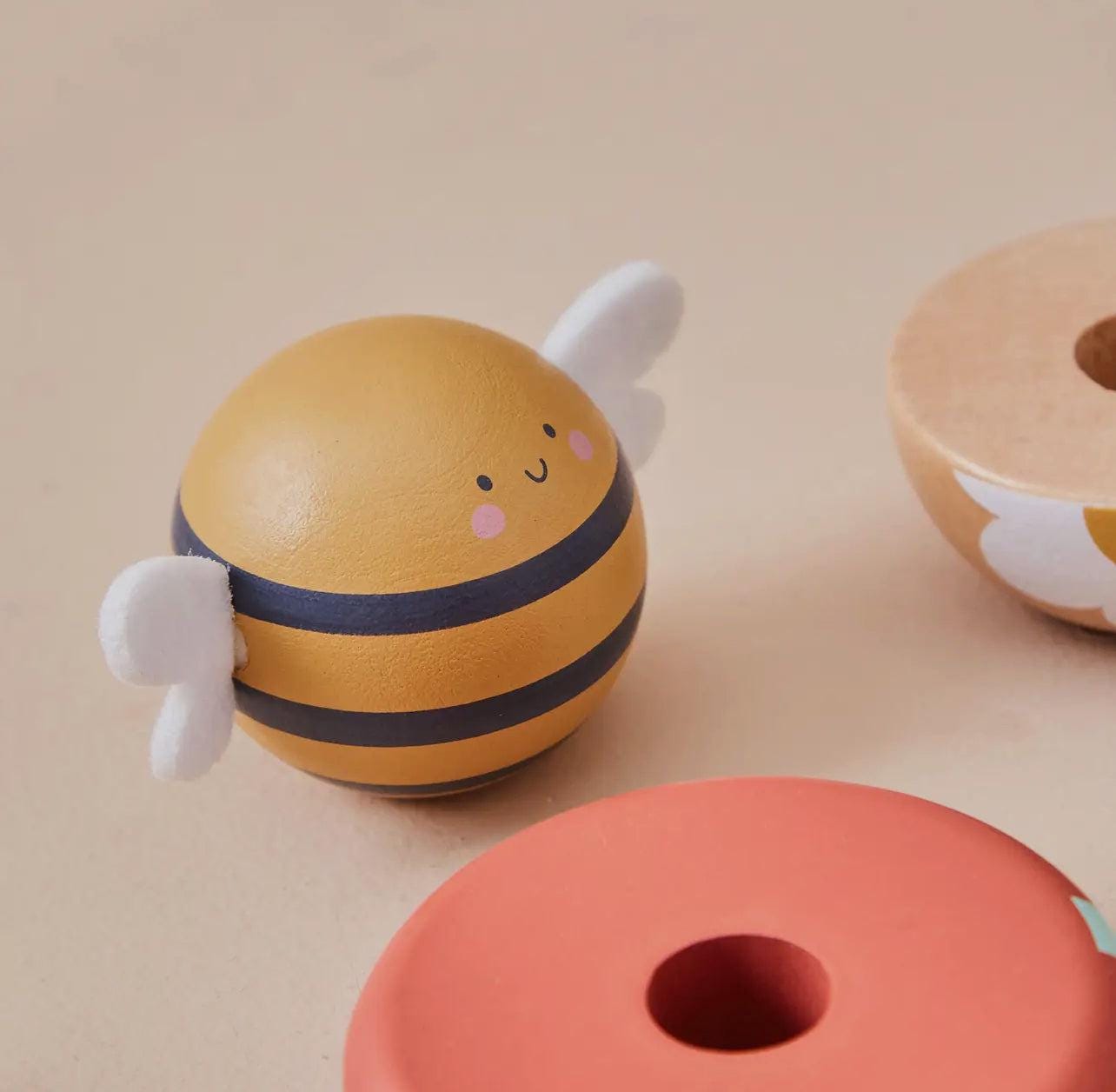 Wooden Bee Stacker Toy