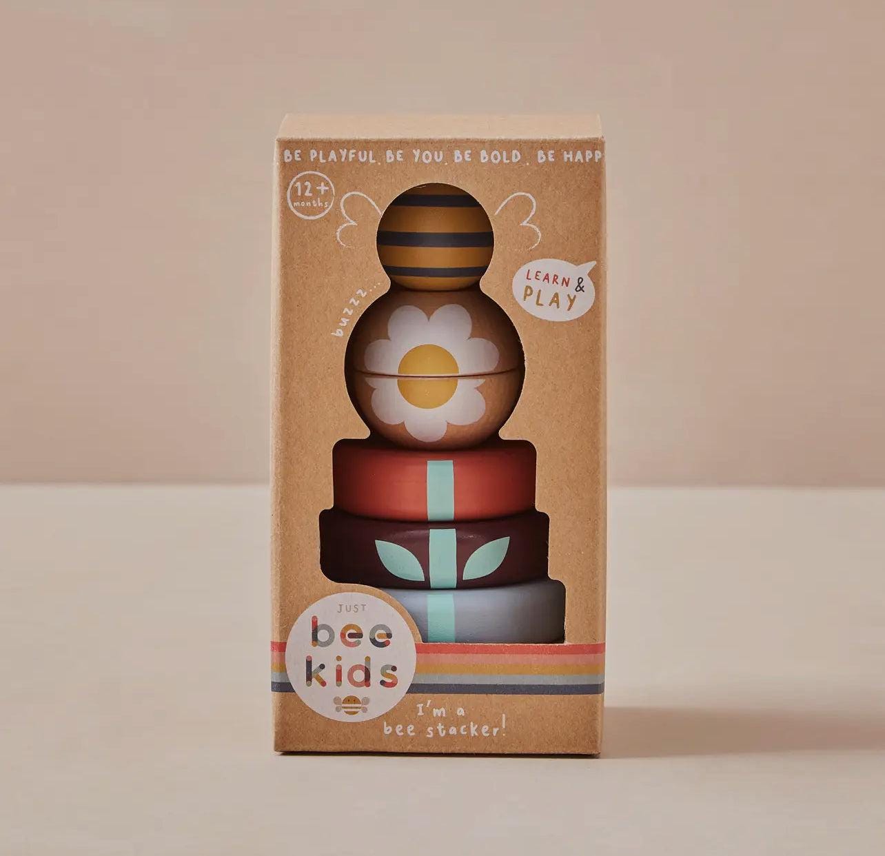 Wooden Bee Stacker Toy