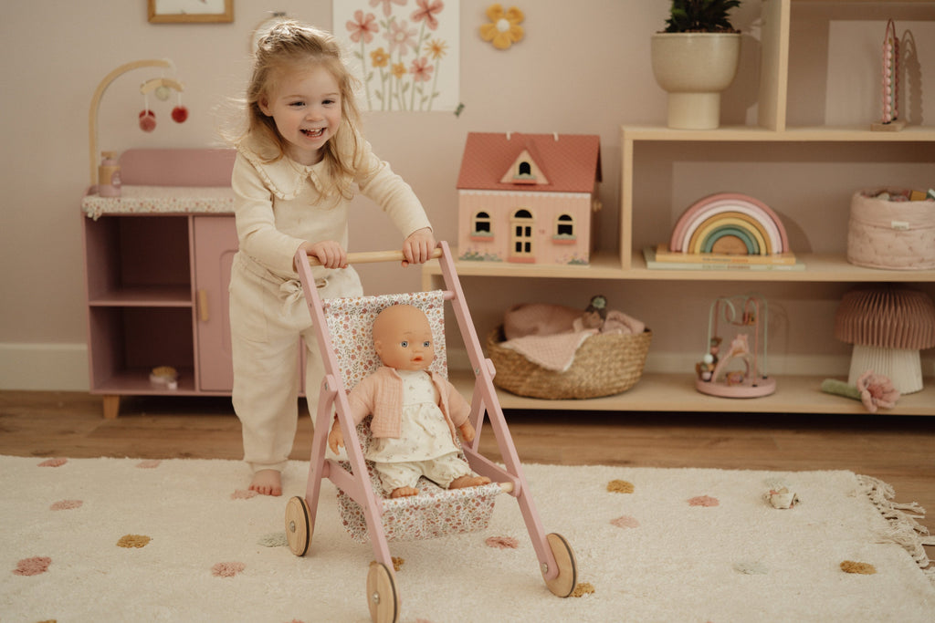 Wooden Doll Stroller